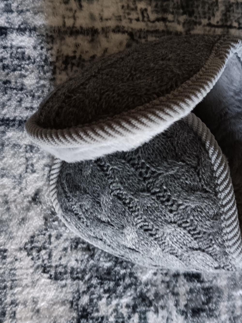 Grey Cozy Ear Muffs For Winter.